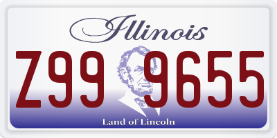 IL license plate Z999655