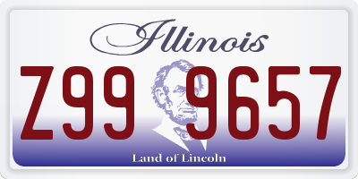IL license plate Z999657
