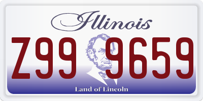 IL license plate Z999659