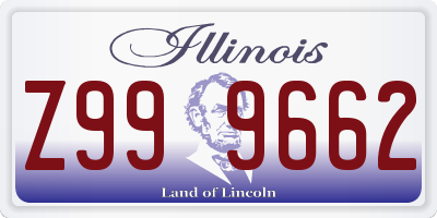 IL license plate Z999662