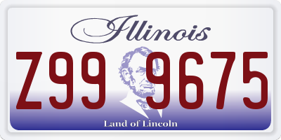 IL license plate Z999675