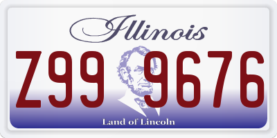 IL license plate Z999676