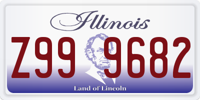 IL license plate Z999682