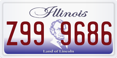 IL license plate Z999686