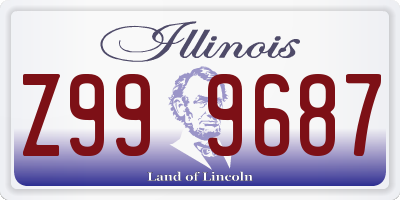 IL license plate Z999687