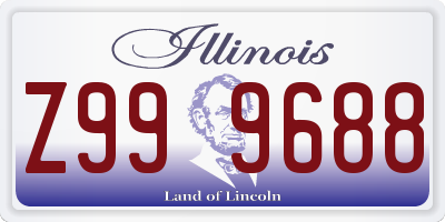 IL license plate Z999688