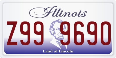 IL license plate Z999690