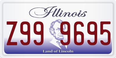 IL license plate Z999695