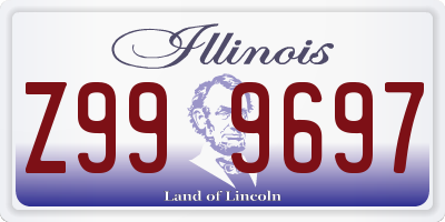 IL license plate Z999697