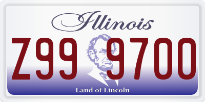 IL license plate Z999700