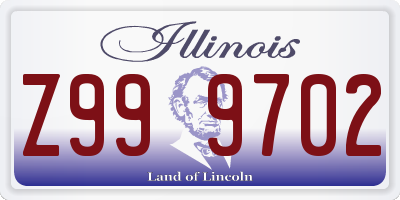 IL license plate Z999702