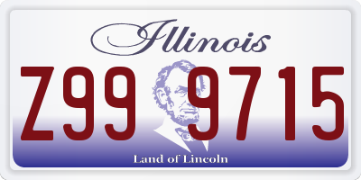 IL license plate Z999715