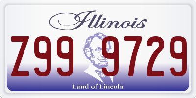 IL license plate Z999729