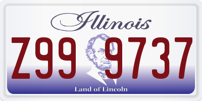 IL license plate Z999737