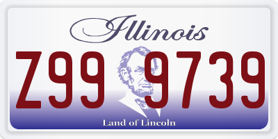 IL license plate Z999739