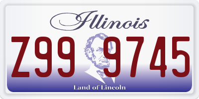 IL license plate Z999745