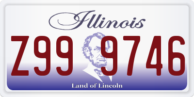 IL license plate Z999746