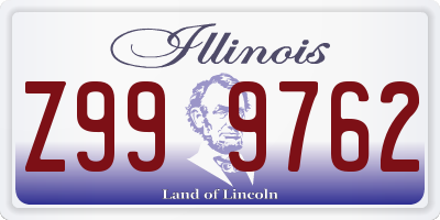 IL license plate Z999762