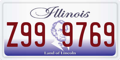 IL license plate Z999769