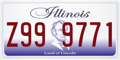 IL license plate Z999771