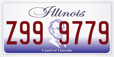 IL license plate Z999779