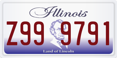 IL license plate Z999791