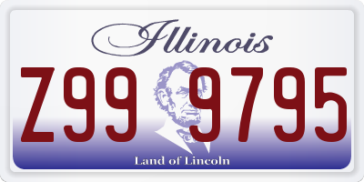 IL license plate Z999795