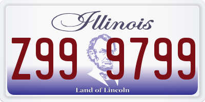 IL license plate Z999799