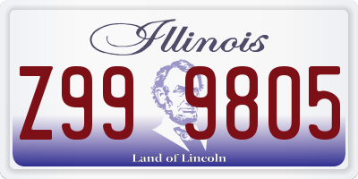 IL license plate Z999805