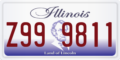 IL license plate Z999811