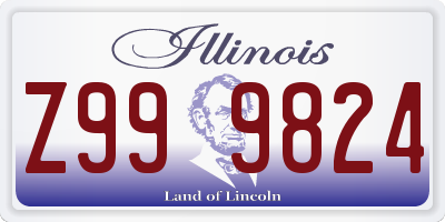 IL license plate Z999824