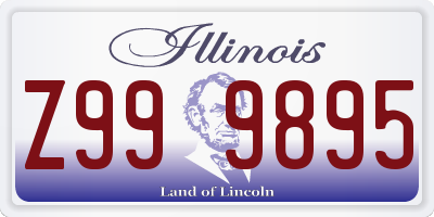 IL license plate Z999895