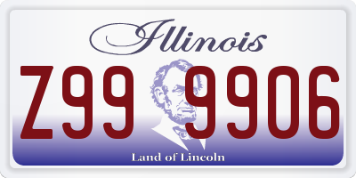 IL license plate Z999906