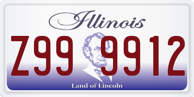 IL license plate Z999912