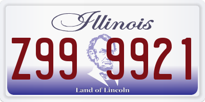 IL license plate Z999921