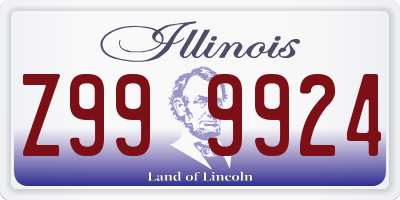 IL license plate Z999924