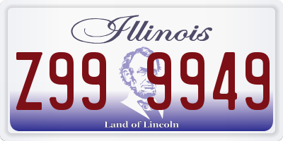 IL license plate Z999949