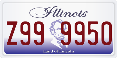 IL license plate Z999950