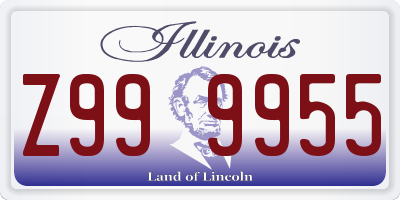 IL license plate Z999955