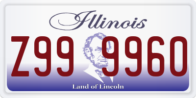 IL license plate Z999960