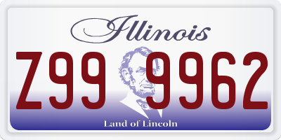 IL license plate Z999962