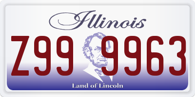 IL license plate Z999963