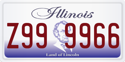 IL license plate Z999966