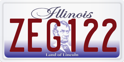 IL license plate ZEG122