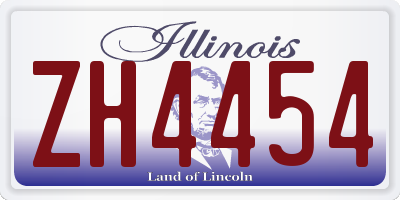 IL license plate ZH4454