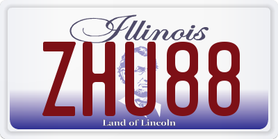 IL license plate ZHU88