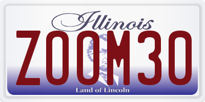 IL license plate ZOOM30