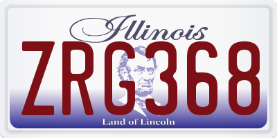 IL license plate ZRG368