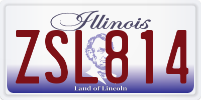 IL license plate ZSL814