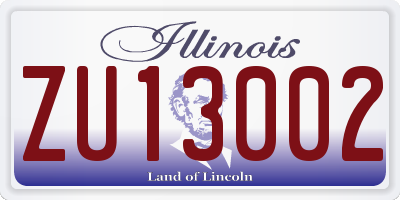 IL license plate ZU13002